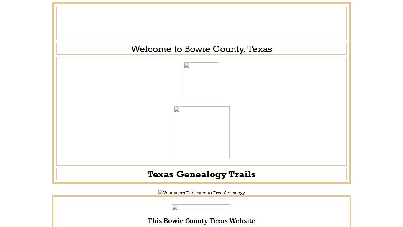 Bowie County Texas Genealogy and History - presented by Genealogy Trails