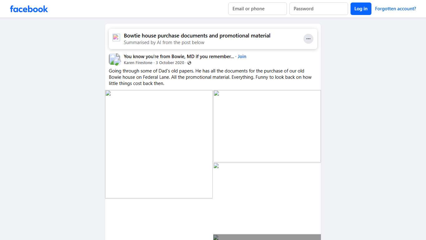You know you're from Bowie, MD if you remember... | Going through some of Dad's old papers | Facebook